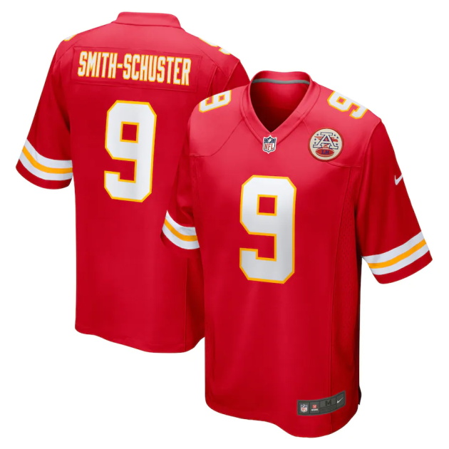 mens nike juju smith schuster red kansas city chiefs player game jersey